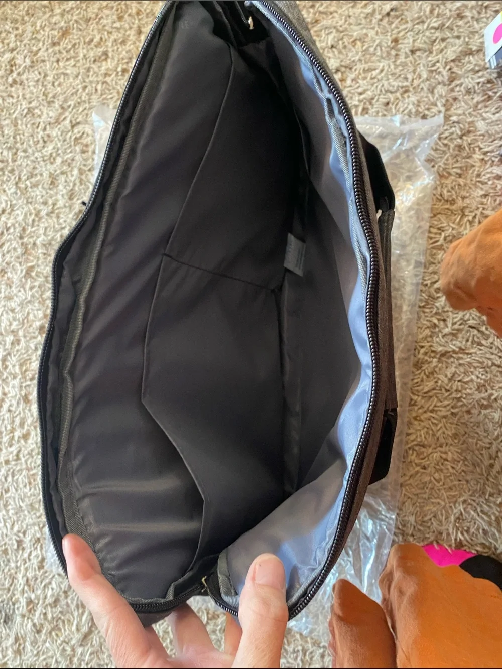 Kenneth Cole Reaction Dark Gray Laptop Messenger Bag